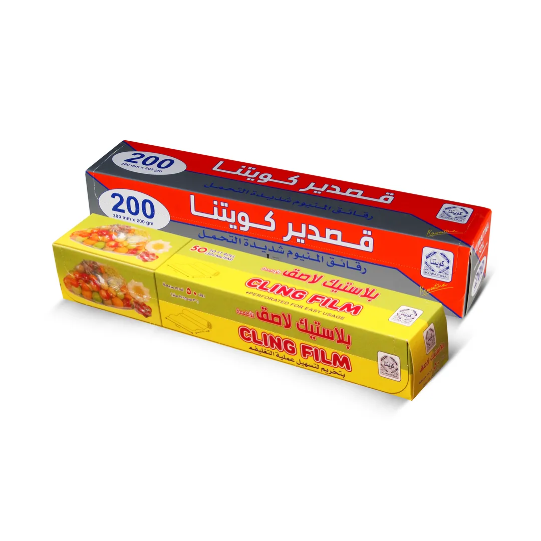 قصدير كويتنا 200×30سم + نايلون شفاف 50 قدم × 30سم
