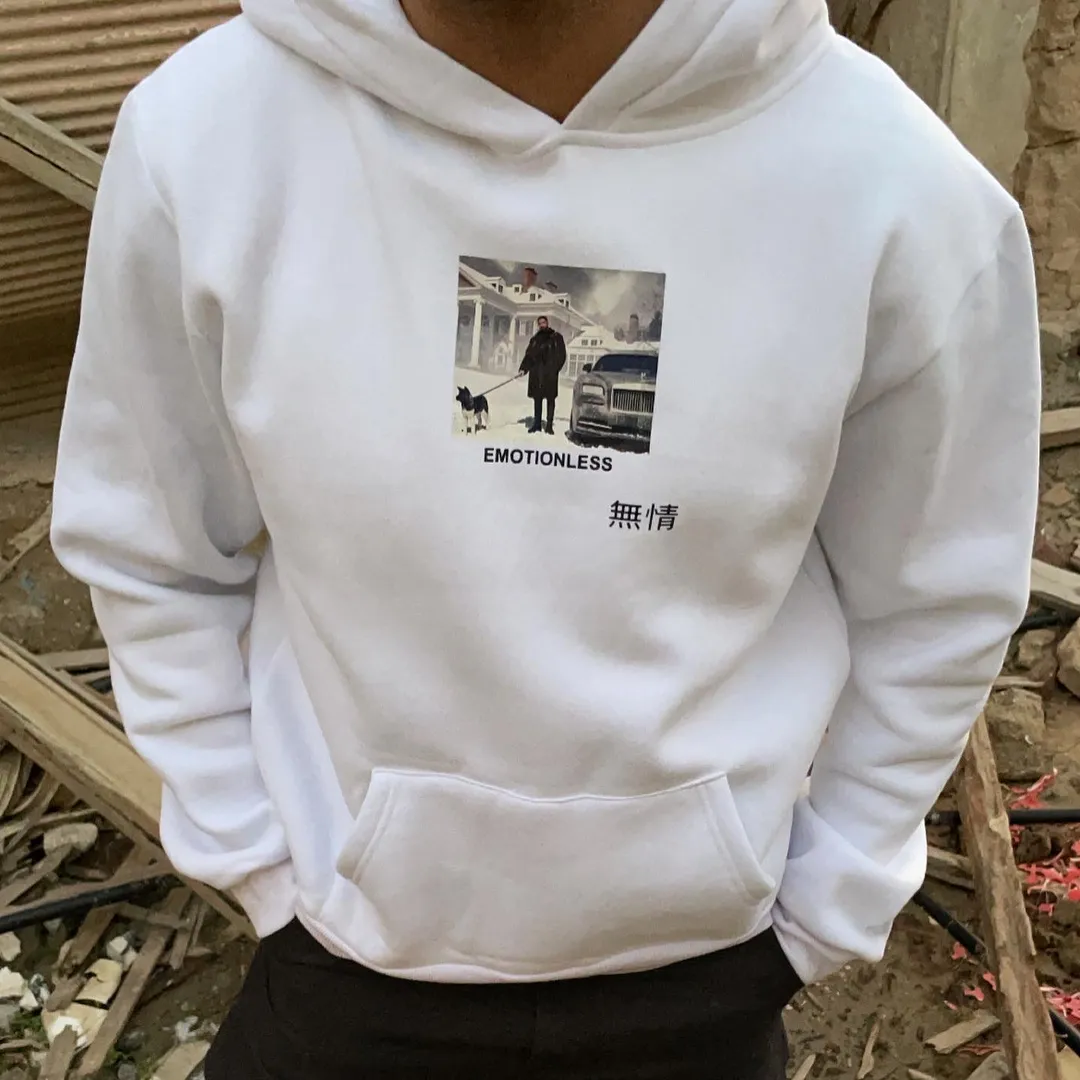 Drake Emotionless White Hoodie