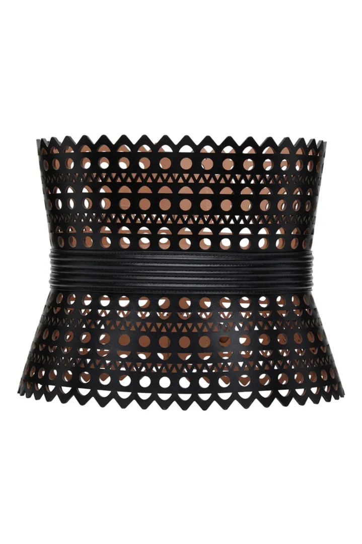 Black Vienne Three Buckle Corset Belt