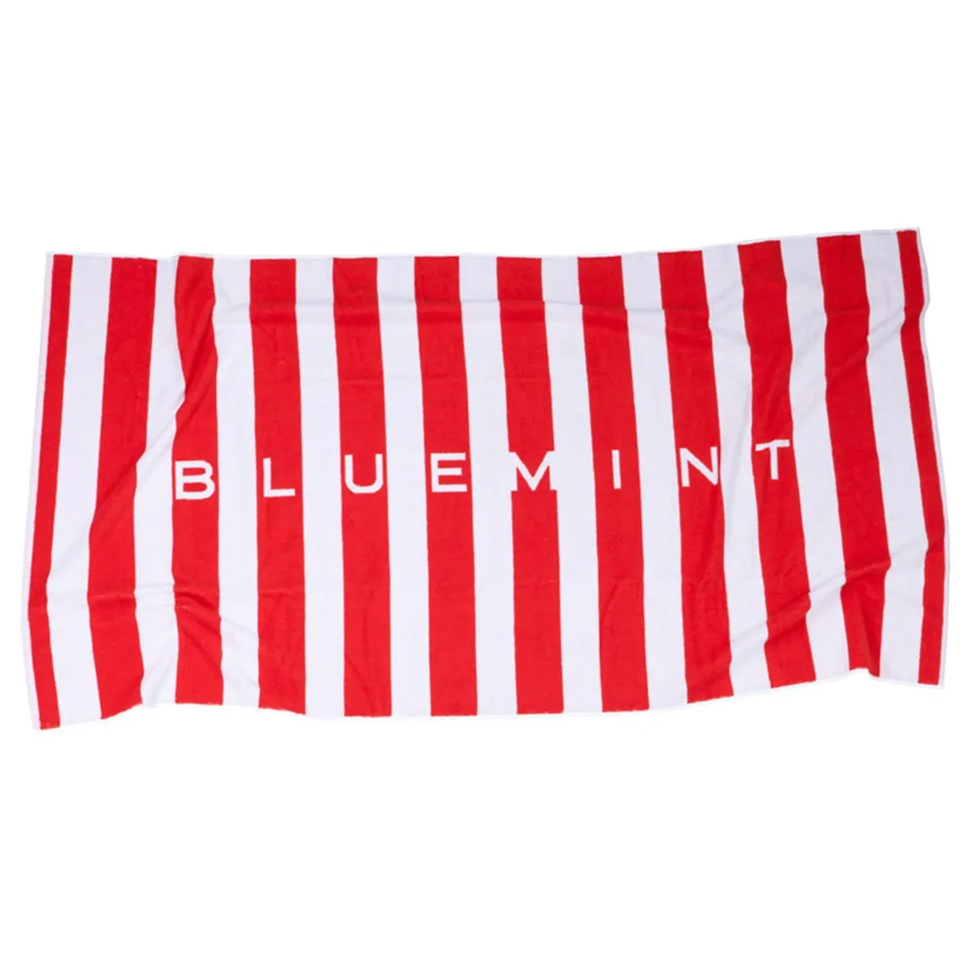 BlueMint Hector Cotton Beach Towel - Red Stripe