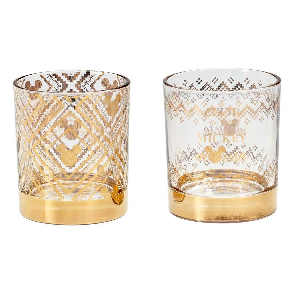 Mickey Mouse Set 2 Gold Glasses