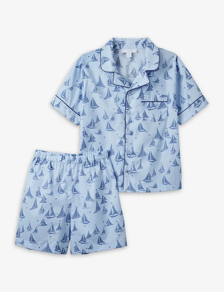 The Little White Company Graphic-Print Cotton Pyjamas