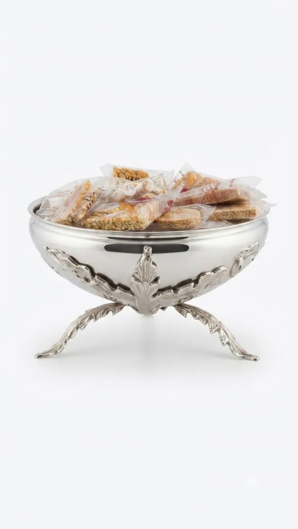 Silver Pedestal Bowl - 56 pcs.