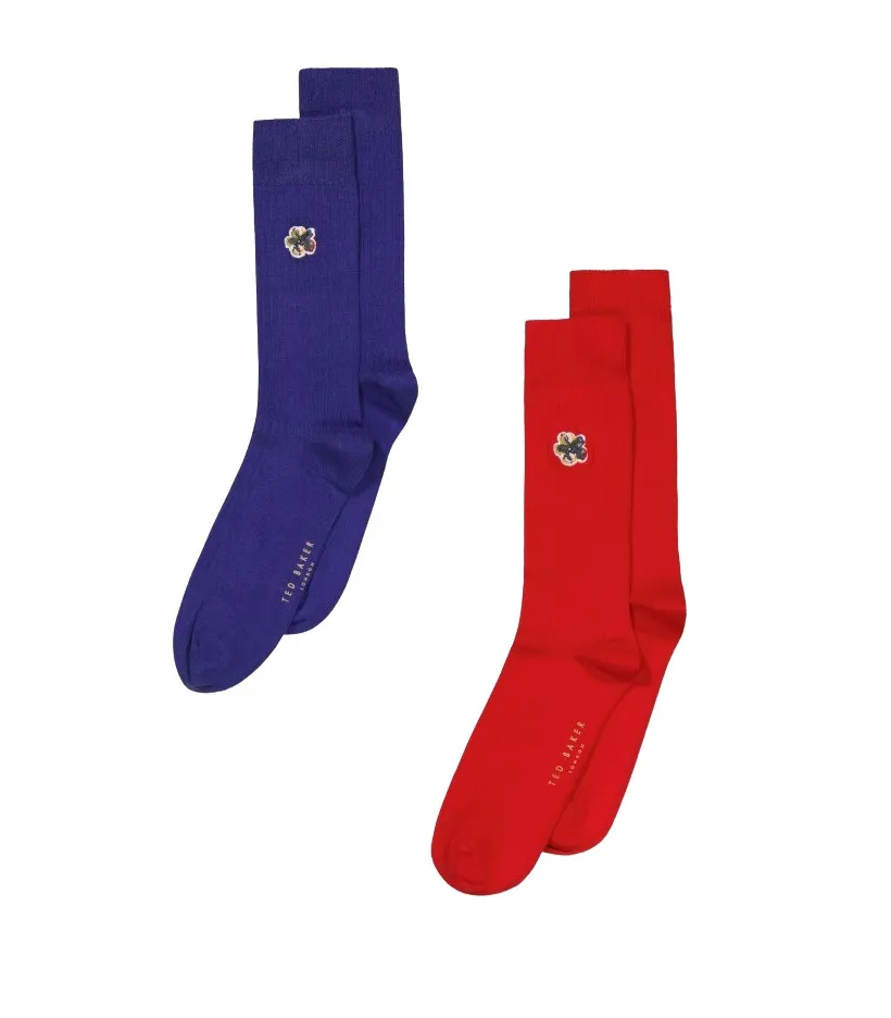 Ted Baker Embroidered Socks - 2 Colors Available