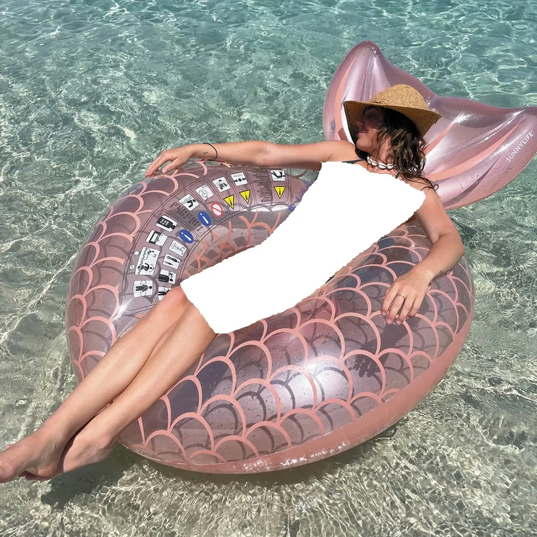 Rose Gold Mermaid Luxe Pool Ring Float