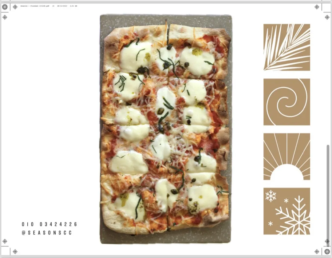 FLATBREAD WITH BUFFALO MOZZARELLA