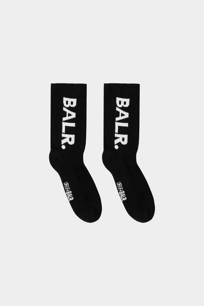 BALR RIB SPORT SOCKS 2-PACK BLACK