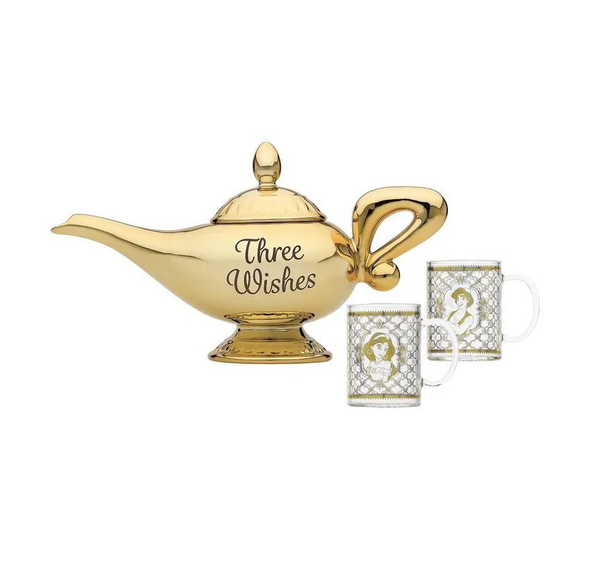 Disney Aladdin Tea Pot & Glasses