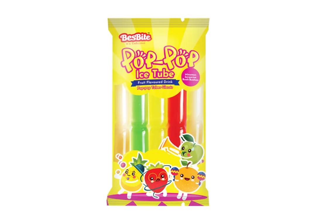 BesBite Mixed Fruit Flavored Ice Tube Drinks 10 Pieces x 75ml