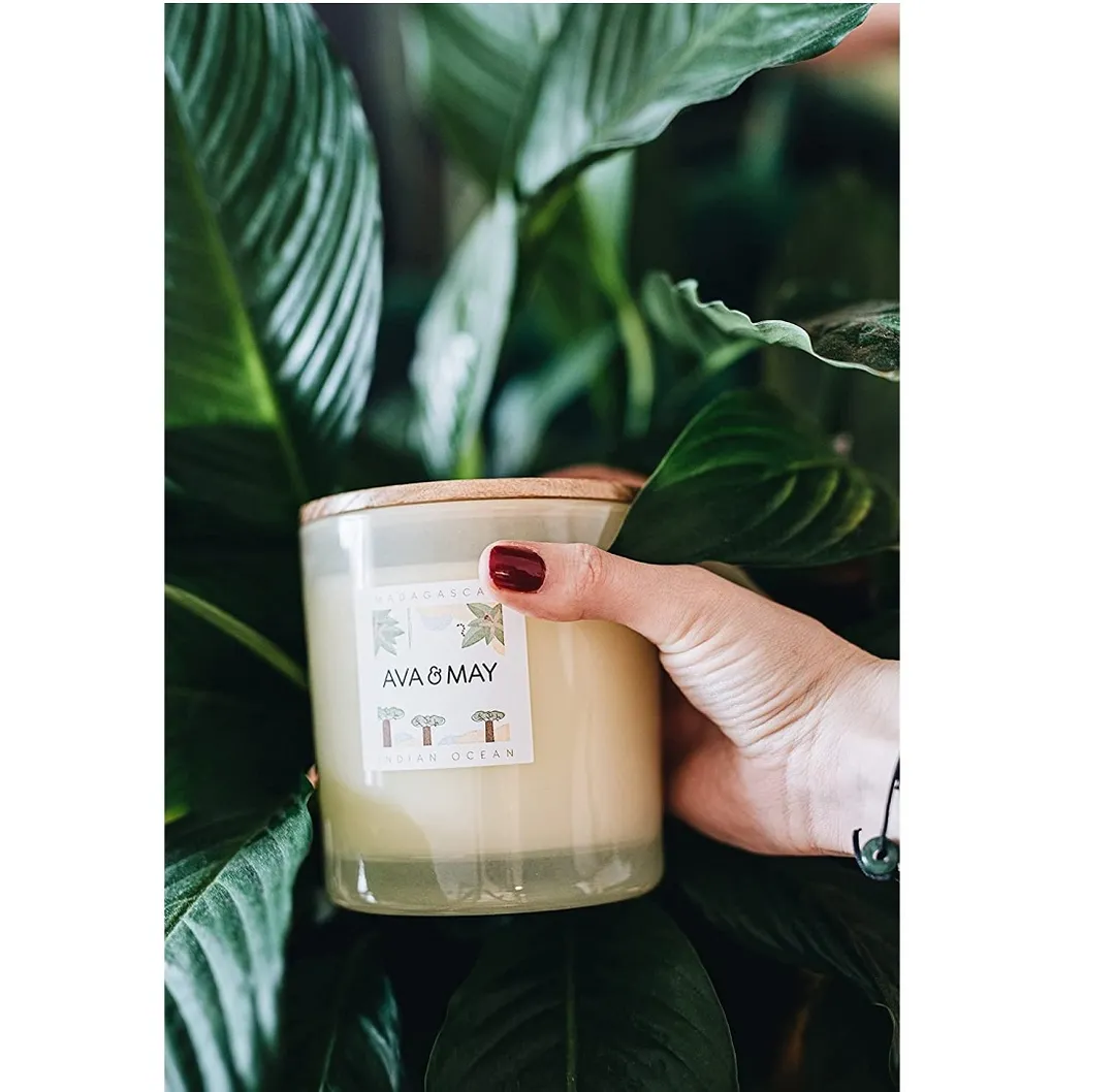 AVA & MAY Madagascar Large Scented Candle (500g) - Coconut & Vanilla
