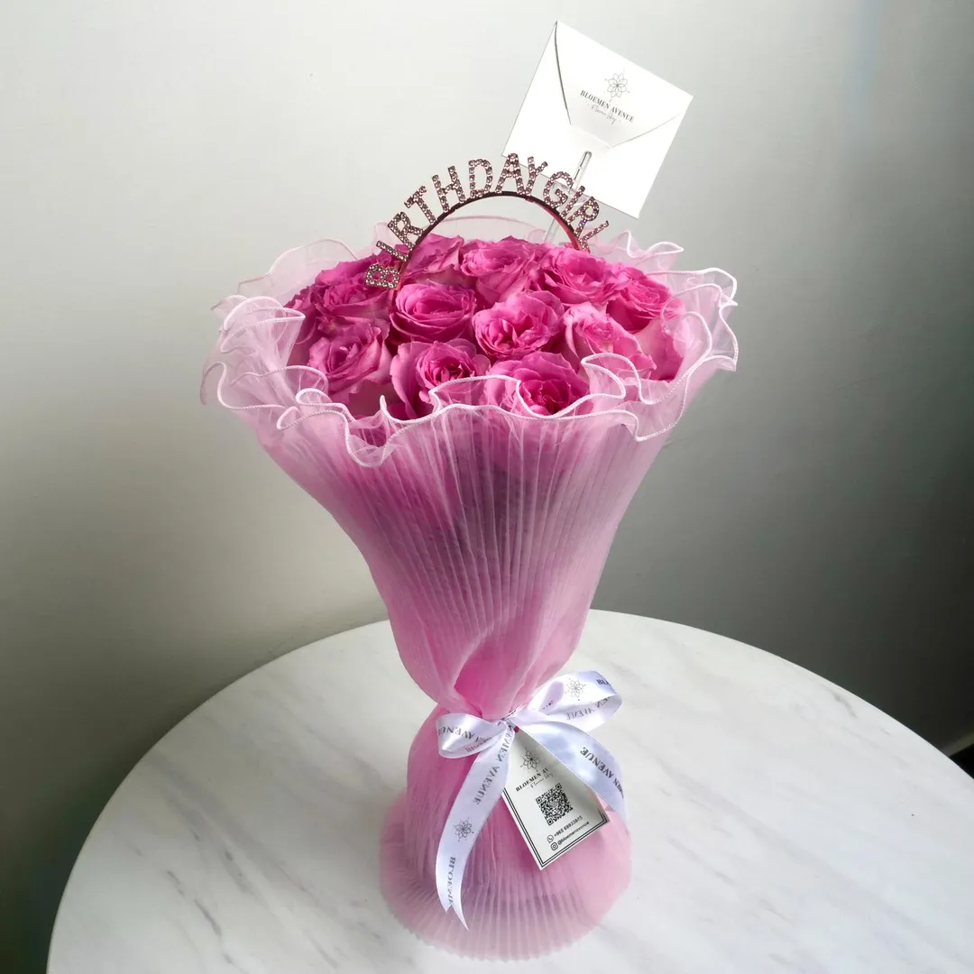 Birthday Girl Pink Bouquet H20