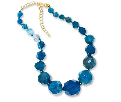 Kenneth Jay Lane - Agate Necklace - Blue