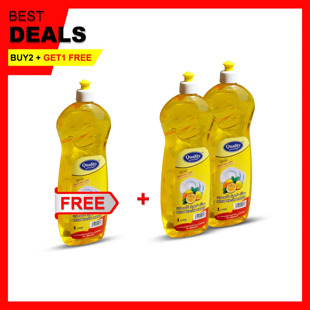 2 PCS QUALITY DISH WASH LIQUID SOAP 1LTR