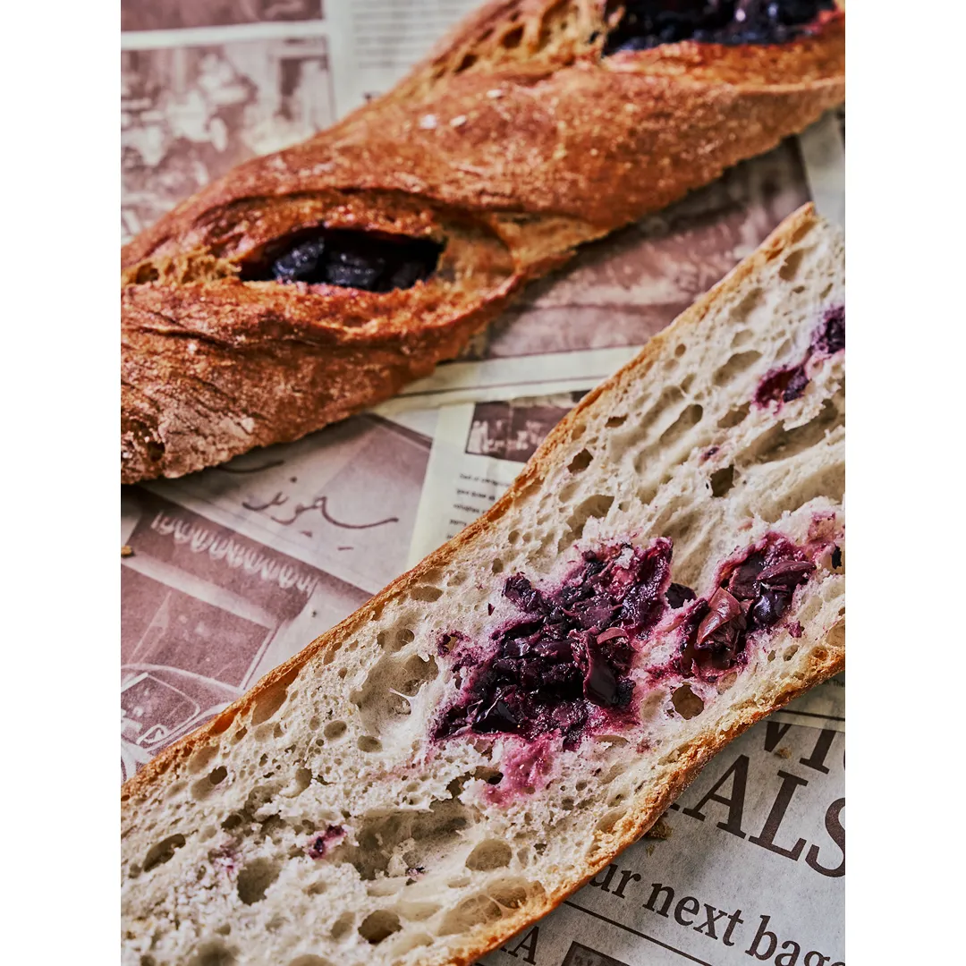 Olive Sourdough Baguette