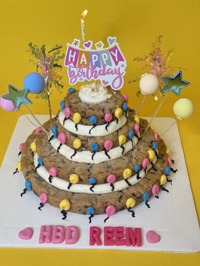 Birthday cookie tower