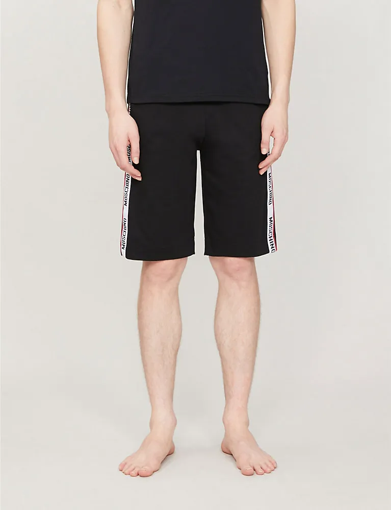 Moschino Logo-Tape Stretch-Cotton Shorts