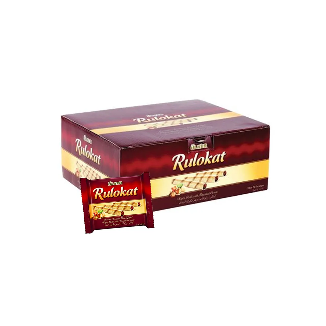 Ulker Rulokat Wafer rolls with hazelnut cream 24 pieces