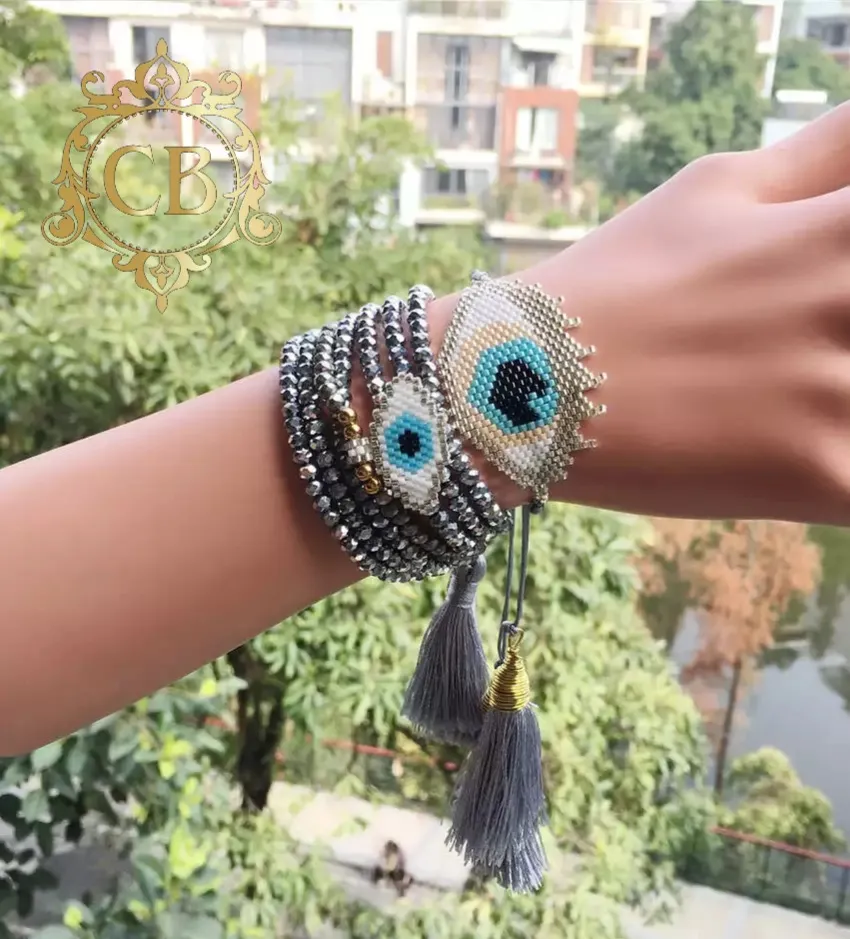 Silver Turkish Eyes Bracelets