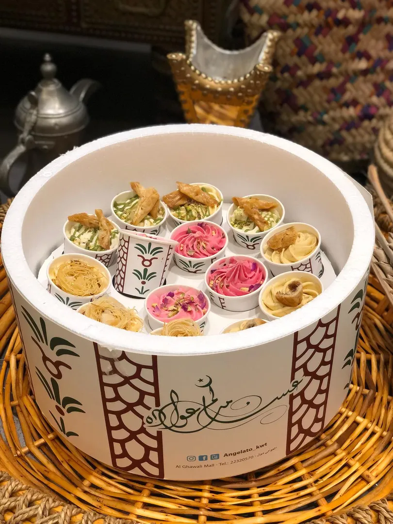 Arabic flavored mini gelato cups