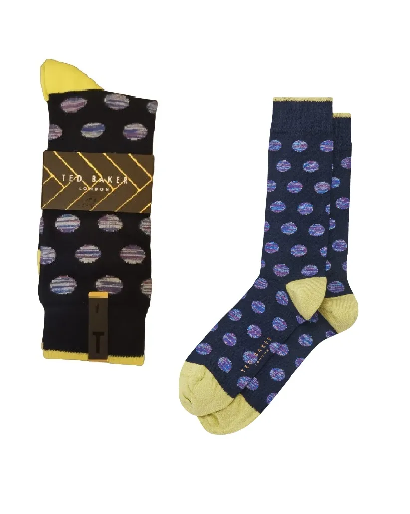 Ted Baker Spot Design Socks - Navy Blue