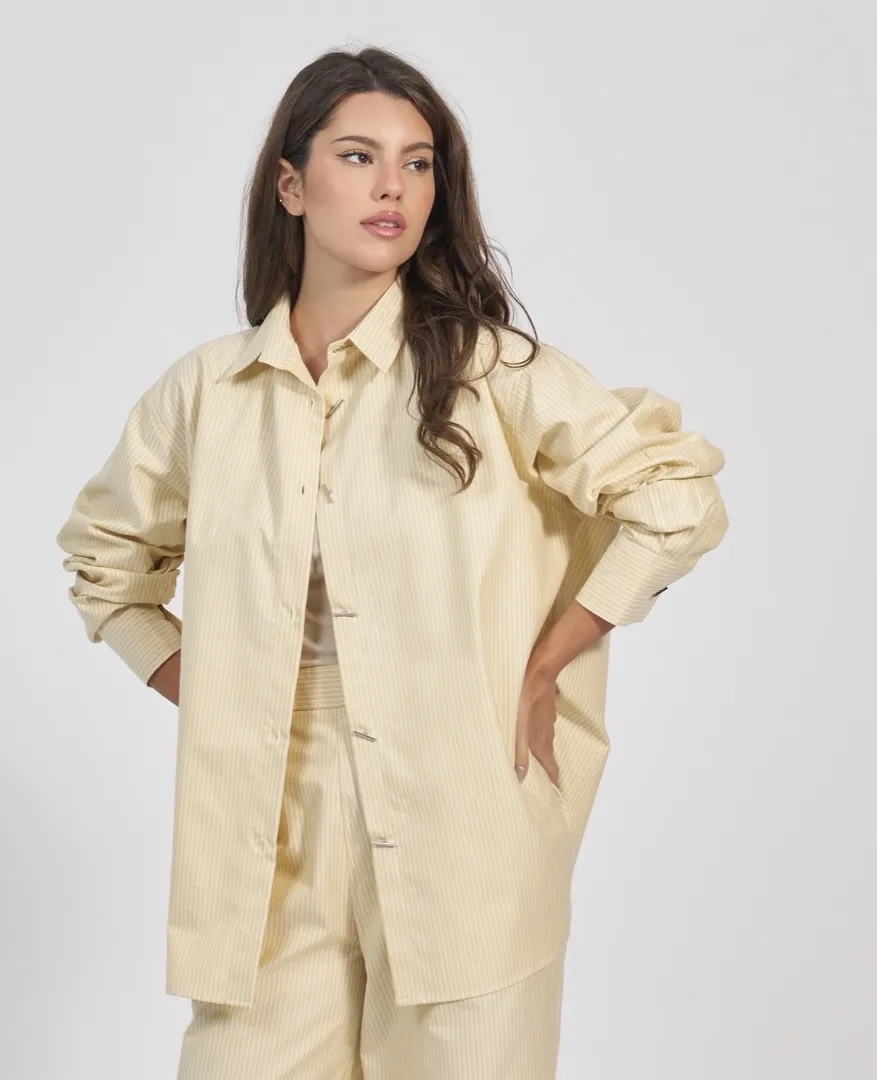Butter Yellow Striped Shirt
