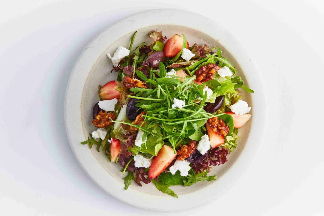 Strawberry & goat cheese salad