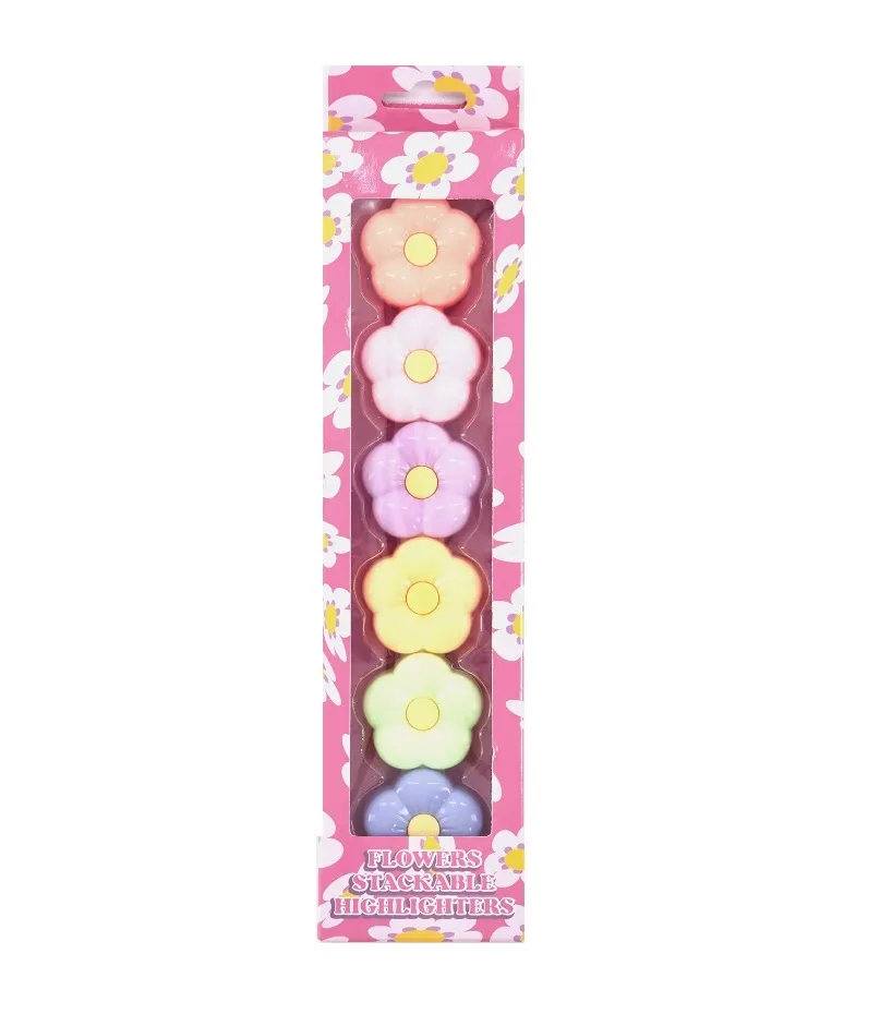 6 PCS Flower Stackable Highlighters