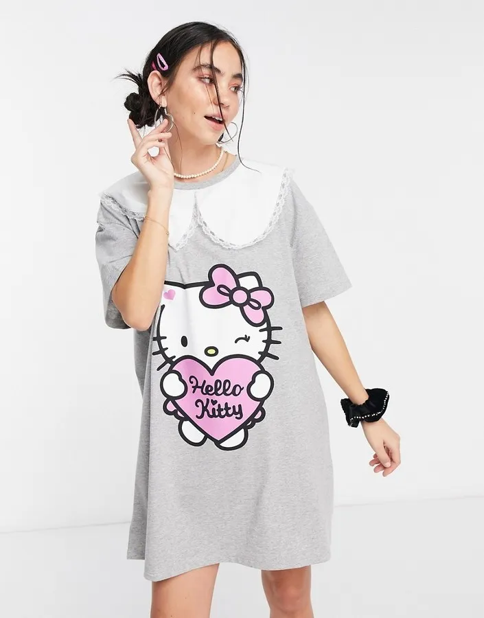 Hello Kitty Short Sleeve Oversized Dress