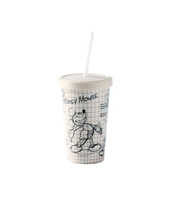 Mickey Mouse Sketchbook Bamboo Tumbler With Straw