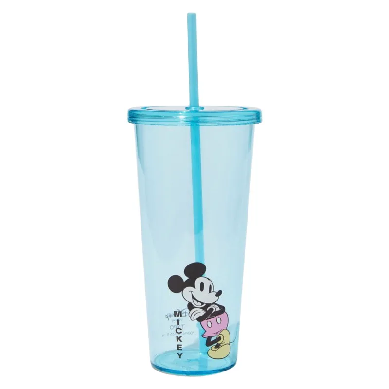 Mickey Mouse Smoothie Cup With Straw - Blue