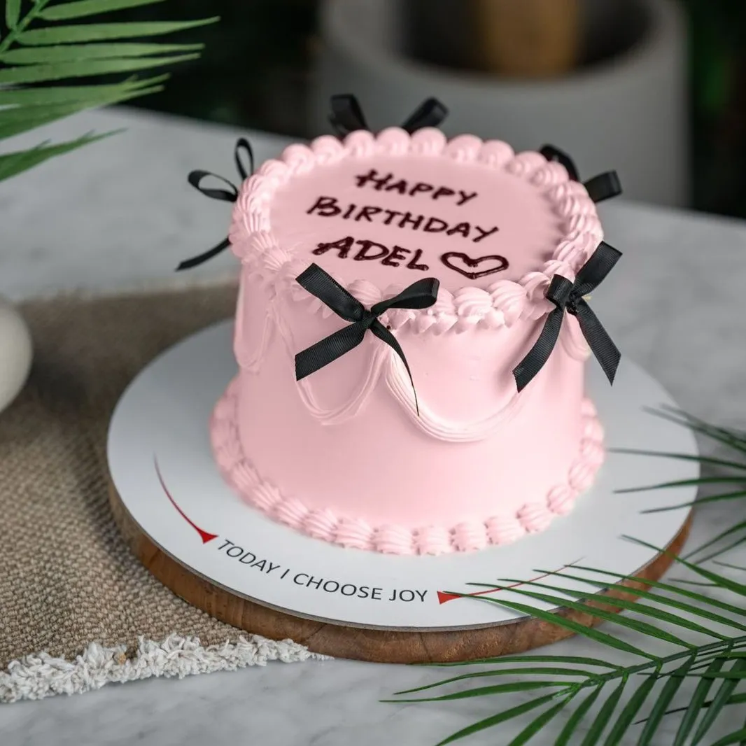Classic Ribbon Cake - Pink