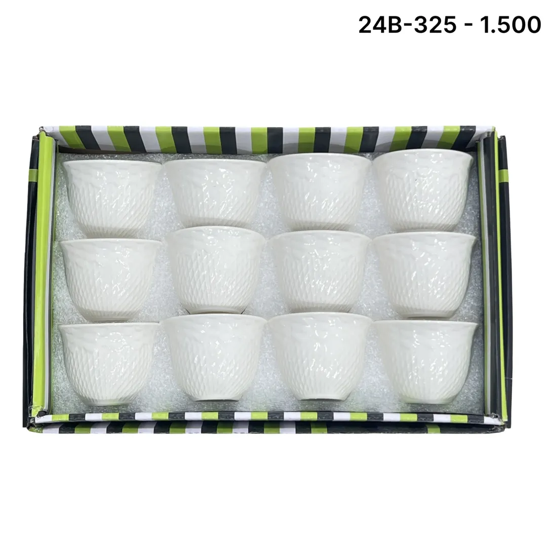 فناجيل ابيض 12 قطعة 24B-325
