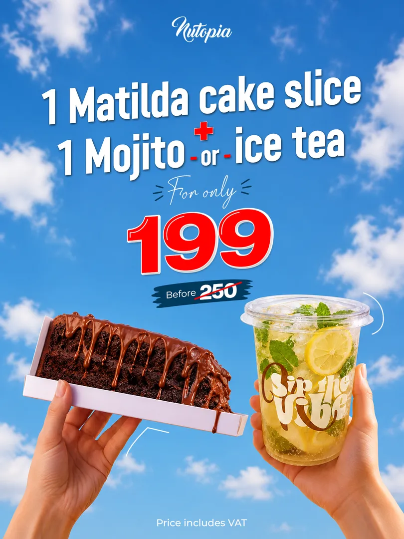 1 Matilda Cake Slice + 1 drink of your choice