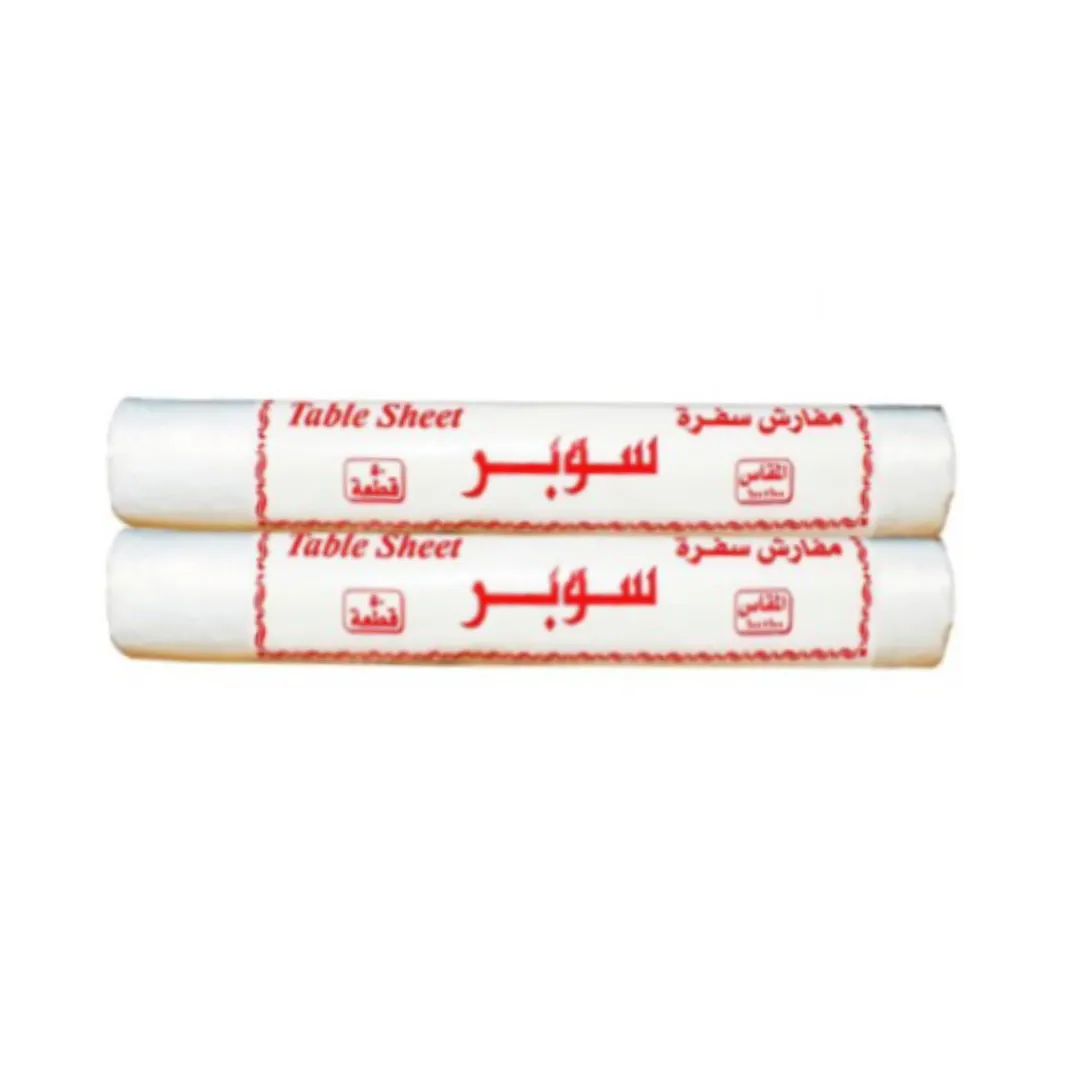 عرض ( 2 حبة رول سفرة أبيض شفاف 100 متر )