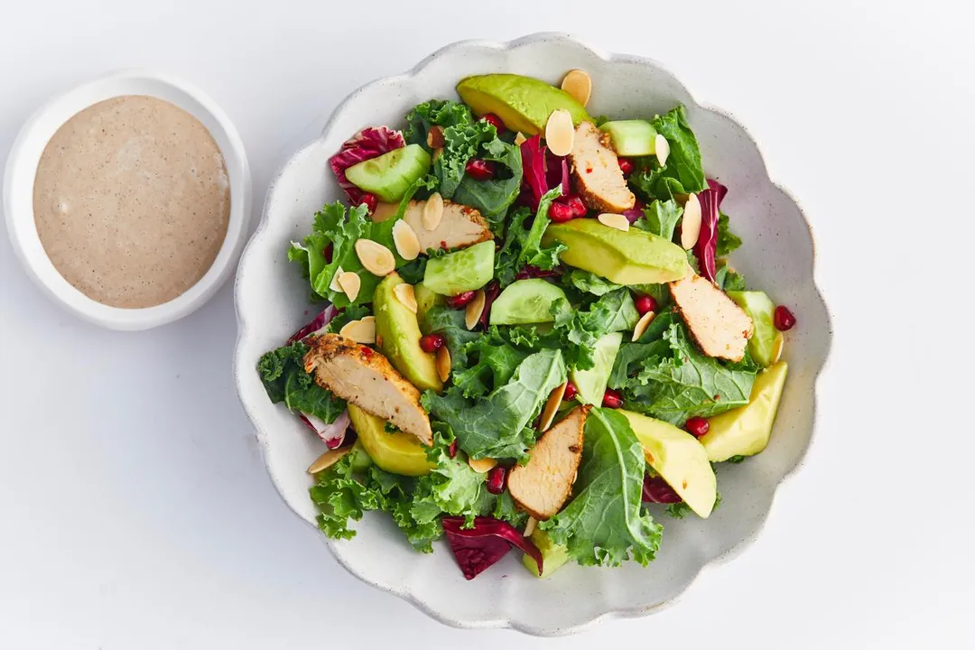 Balsamic chicken kale salad