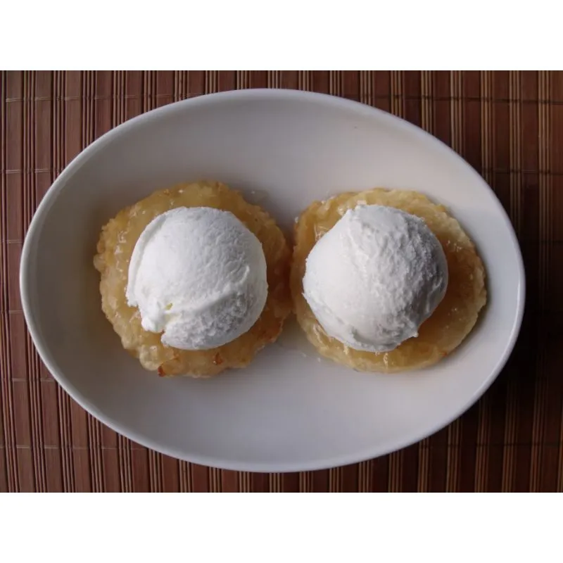 Fried Pineapple With Ice Cream
