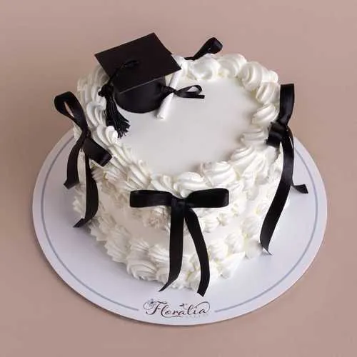 Ribbon graduation cake