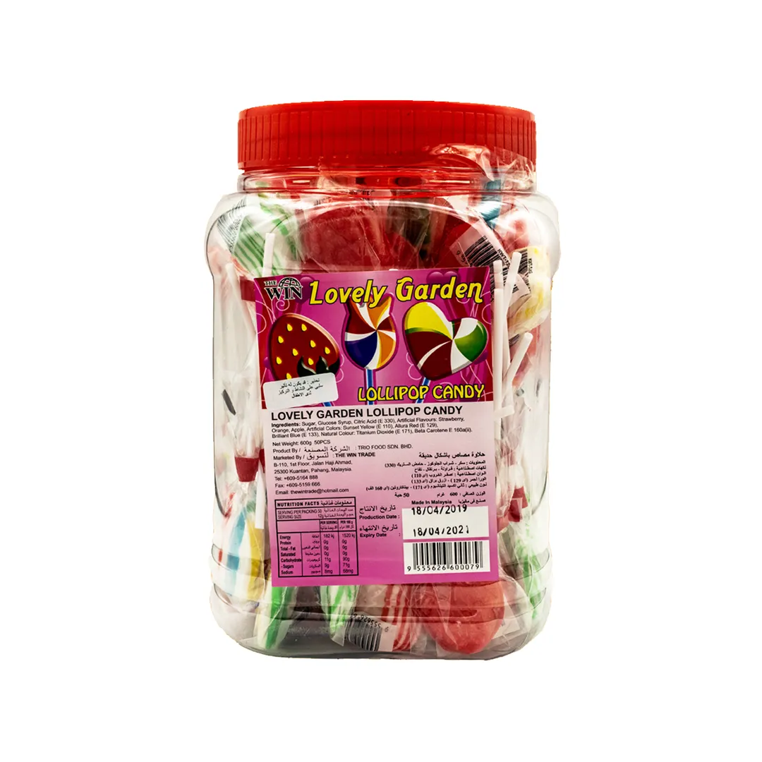 Garden Lollipop Jar 50 Pieces