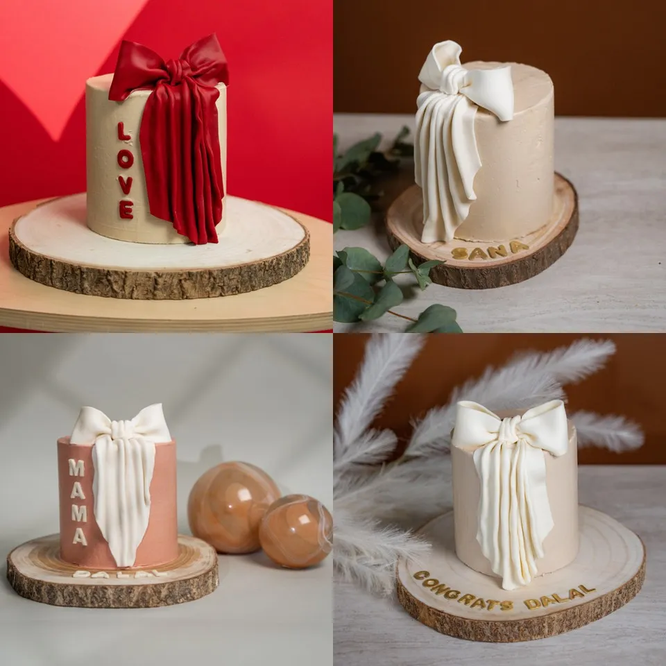 Candle Bow Cakes