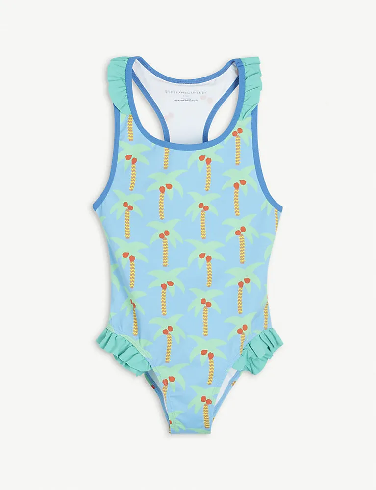 Stella Mccartney Palm Woven Swimsuit 4-12 Years