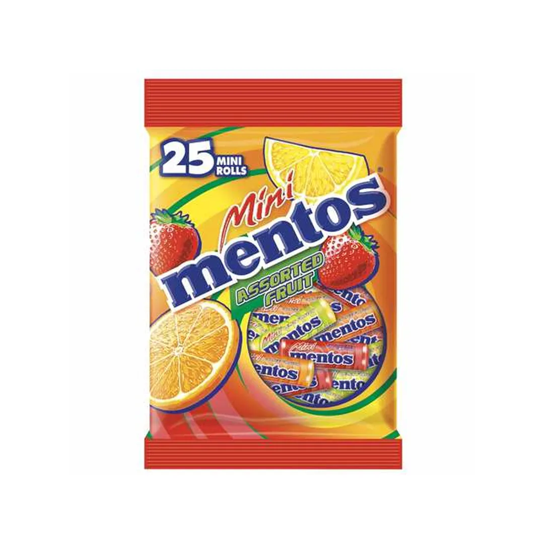 Mentos Mini Assorted Fruits 25 Pieces x 250g