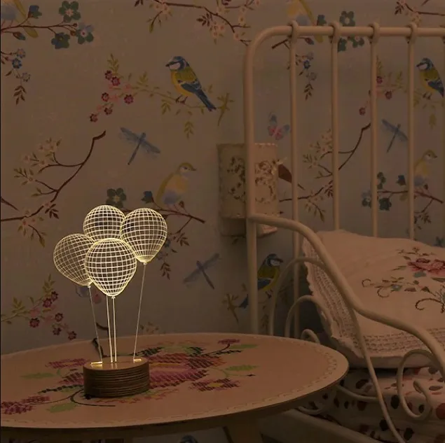 Balloons Plexiglass 3D Illusion Lamp