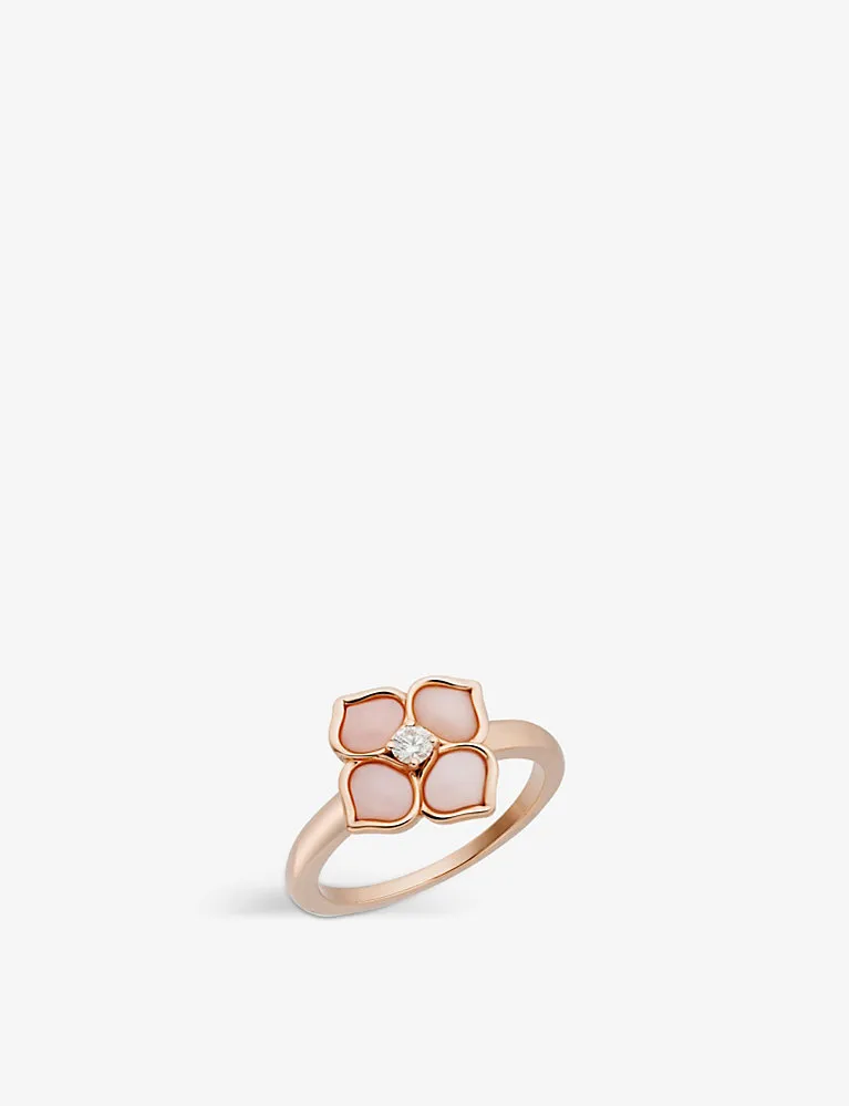 Chopard La Fleur Imperiale 18Ct Rose-Gold, Pink Opal And Diamond Ring