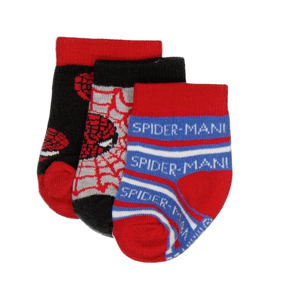 Spider Man Toddlers Boy 3 Pair Ankle Socks