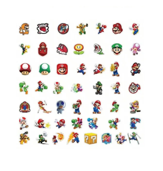 Super Mario Stickers 10 PCS - Assorted