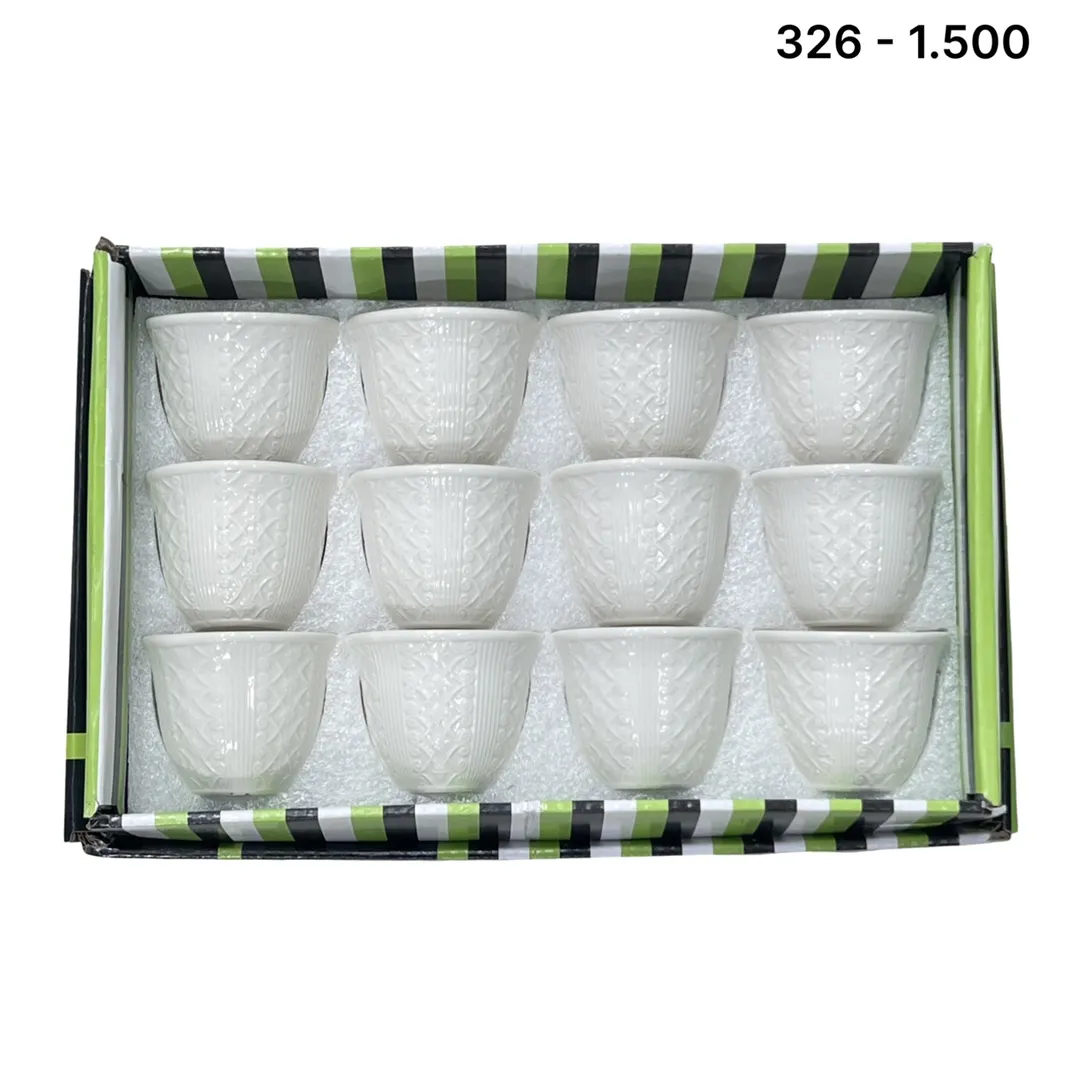 فناجيل ابيض 12 قطعة 24B-326