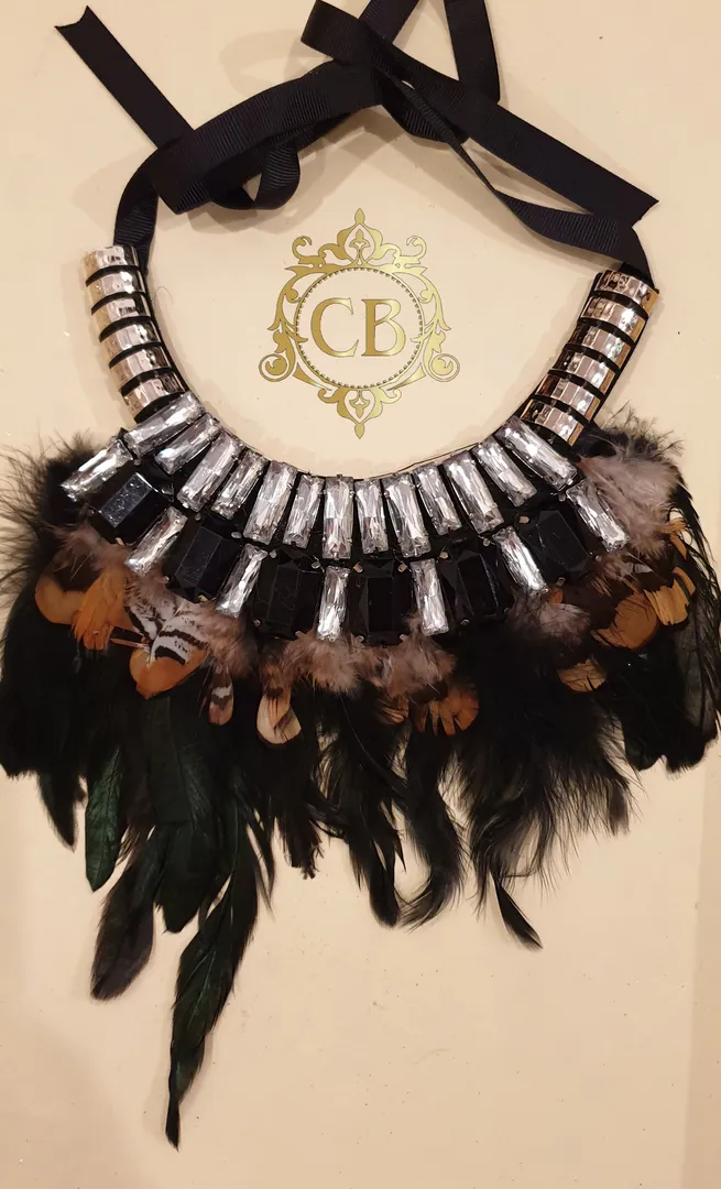 Black Feathers Necklace