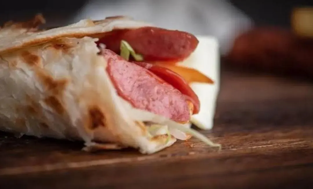 chapati hotdog with cheese