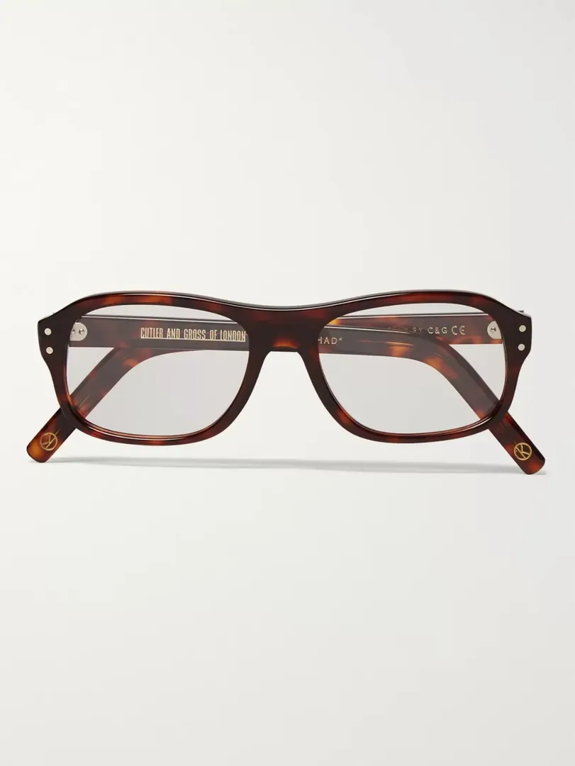 Kingsman- Cutler And Gross Square-Frame Tortoiseshell Acetate Optical Glasses