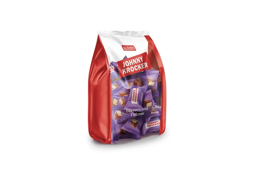 Roshen Johnny Krocker Wafer with Milk Cream filling (36 Pieces)